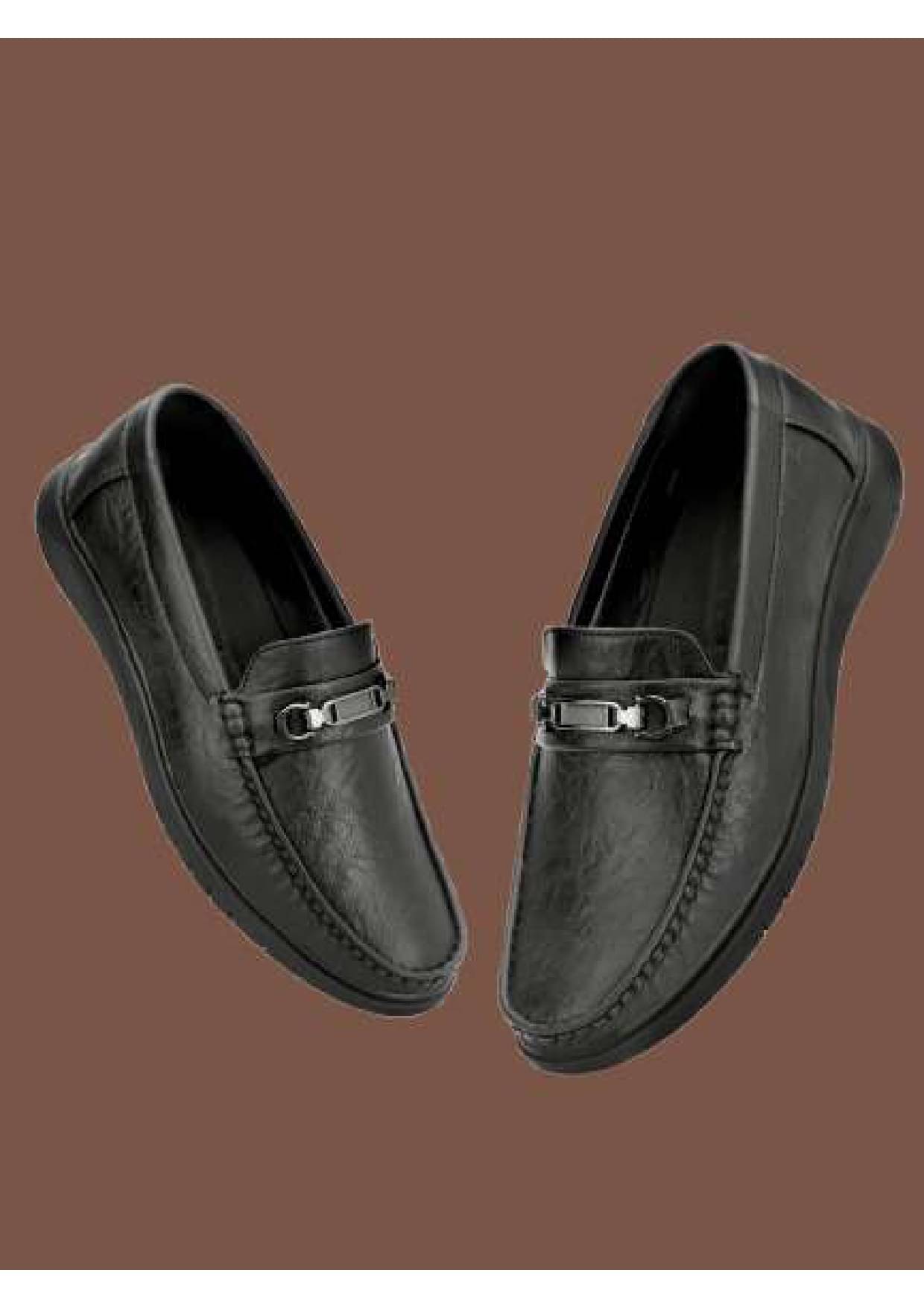     			Buxton Black Men's Slip on Shoes