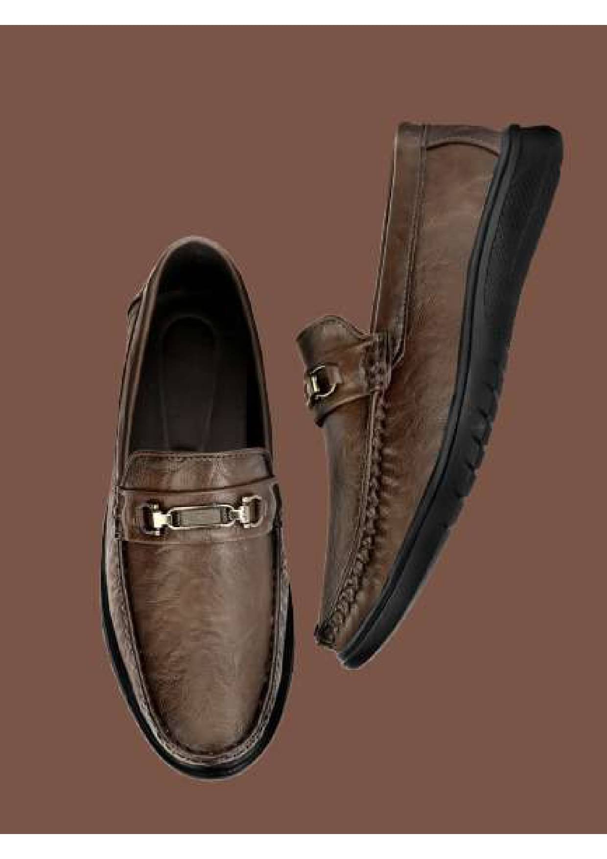     			Buxton Brown Men's Slip on Shoes
