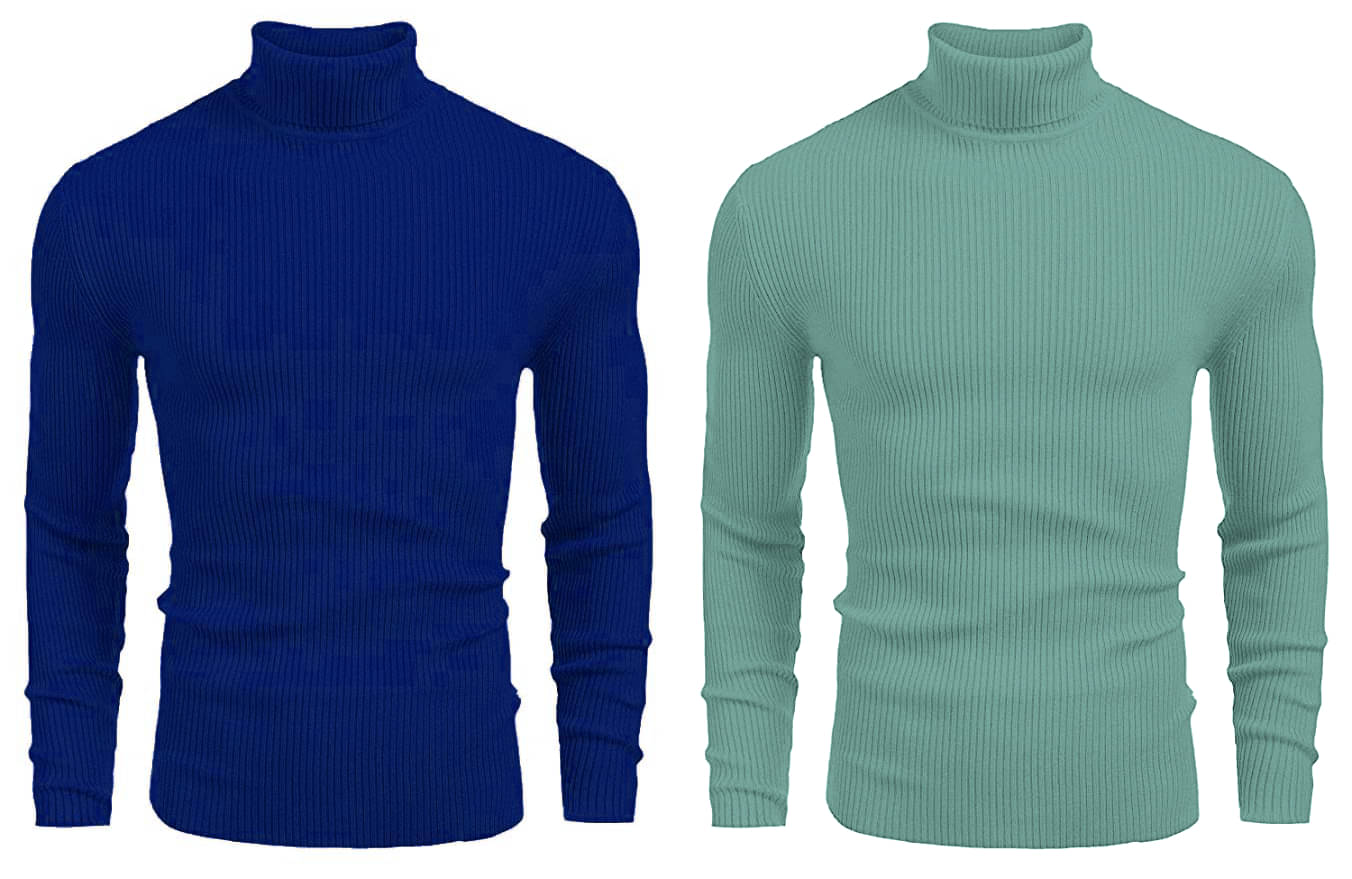     			CAT BUNNY Woollen High Neck Men's Sweatshirt - Multicolor ( Pack of 2 )
