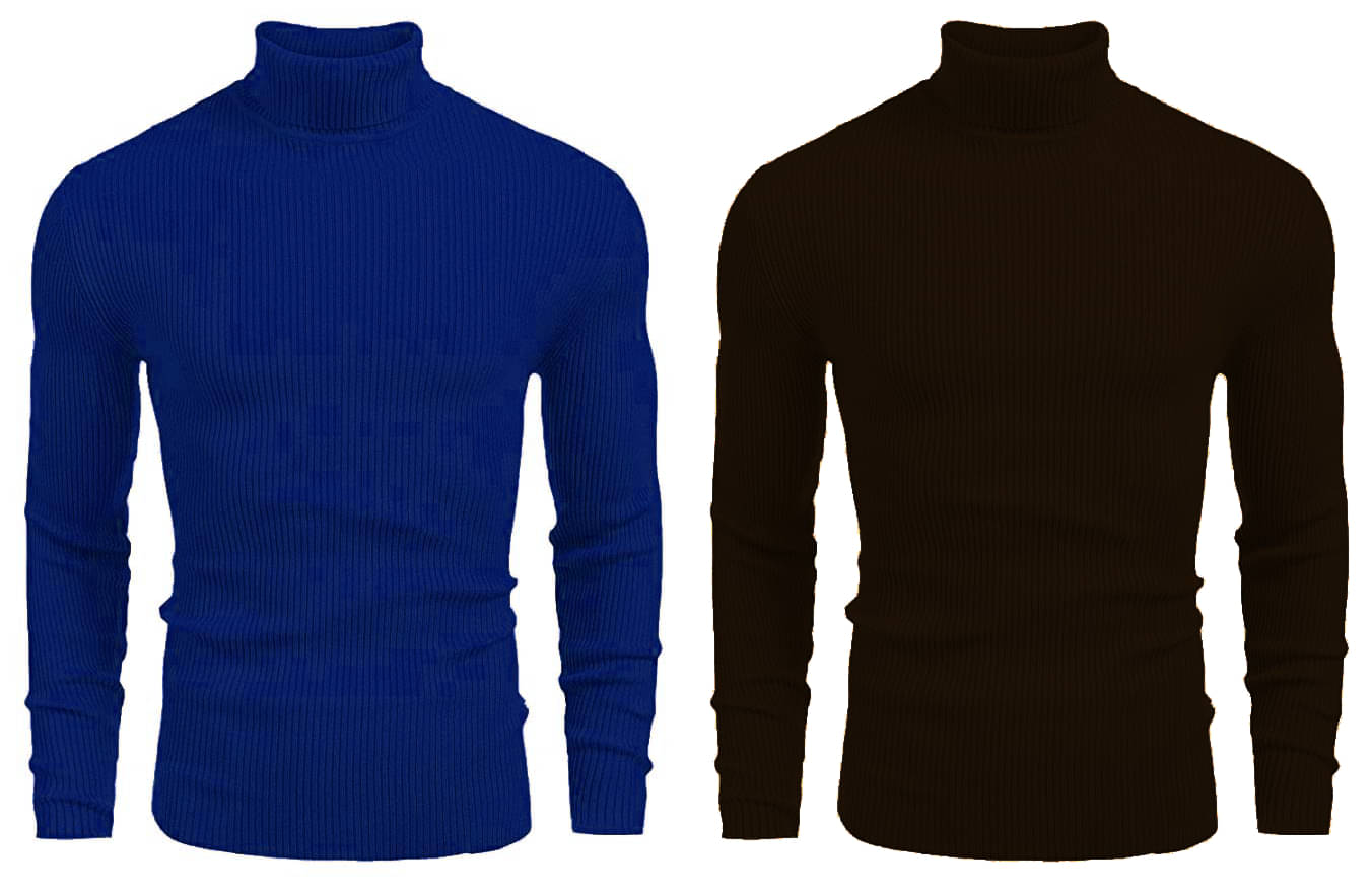 CAT BUNNY Woollen High Neck Men's Sweatshirt - Multicolor ( Pack of 2 ) CAT BUNNY Woollen High Neck Men's Sweatshirt - Multicolor ( Pack of 2 )