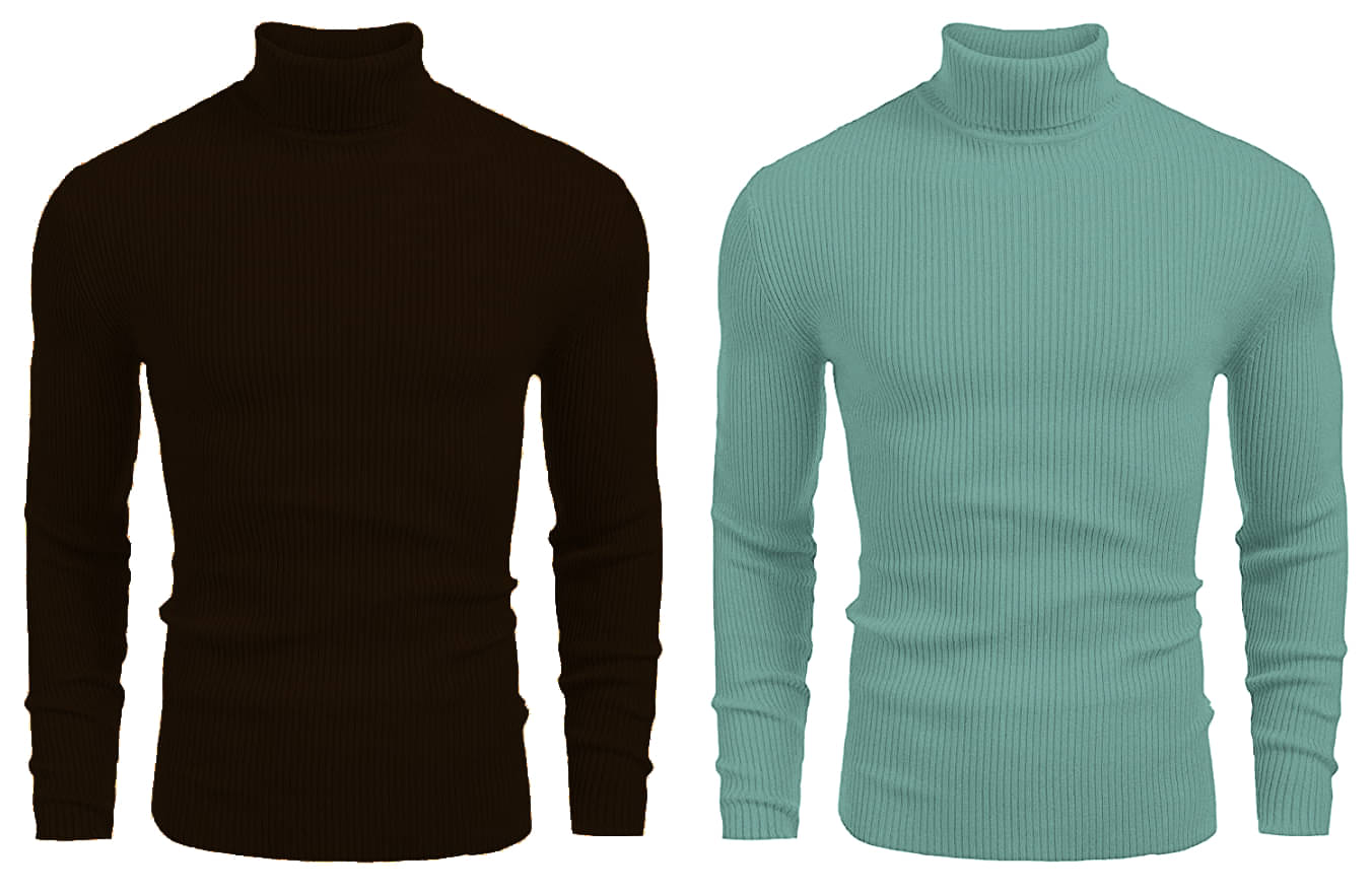    			CAT BUNNY Woollen High Neck Men's Sweatshirt - Multicolor ( Pack of 2 )