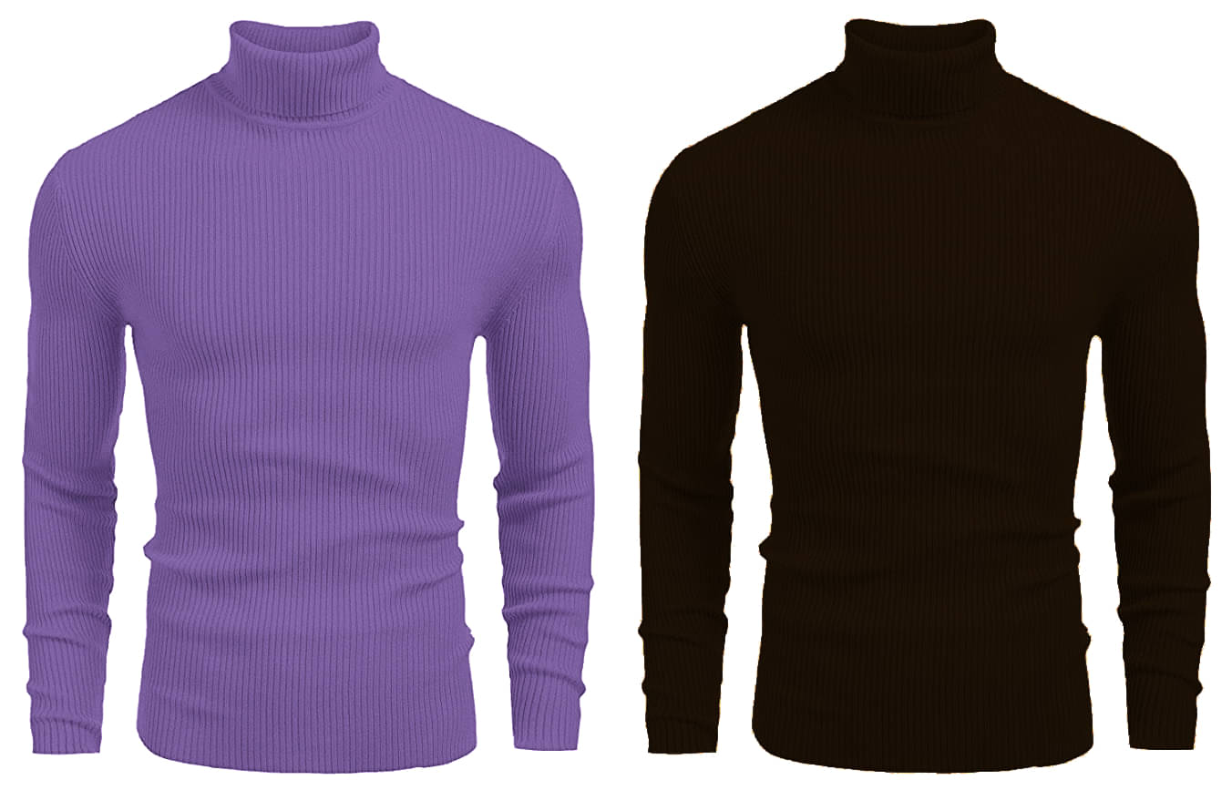 CAT BUNNY Woollen High Neck Men's Sweatshirt - Multicolor ( Pack of 2 ) CAT BUNNY Woollen High Neck Men's Sweatshirt - Multicolor ( Pack of 2 )