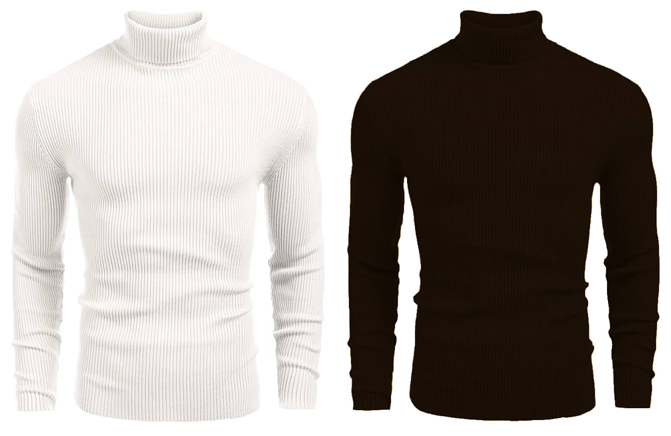     			CAT BUNNY Woollen High Neck Men's Sweatshirt - Multicolor ( Pack of 2 )