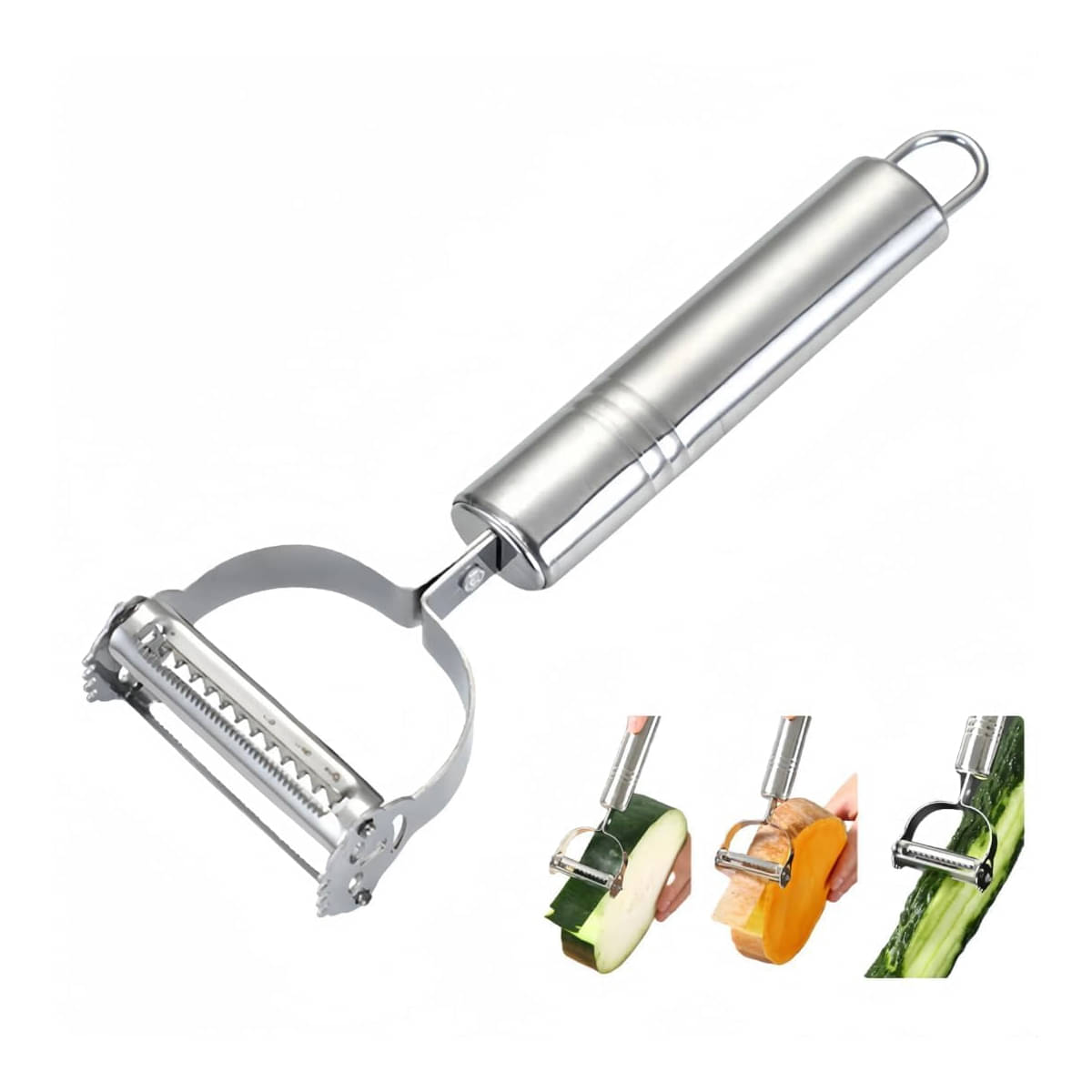     			CRAYLUXE 2-in-1 Peeler & Slicer – Stainless Steel Blades | Multi-Use | Ergonomic Grip | For Fruits & Vegetables