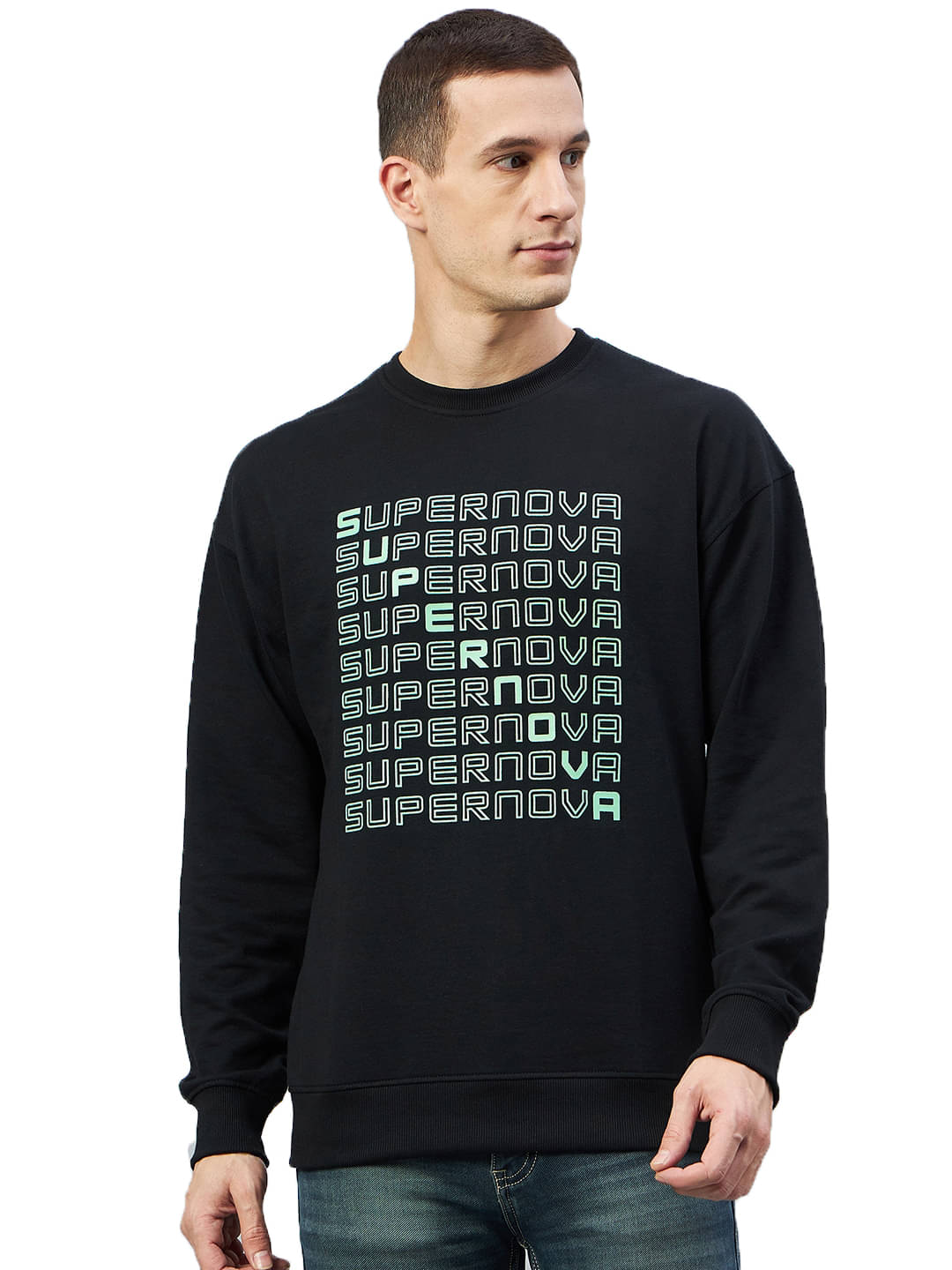     			Club York Fleece Round Neck Men's Sweatshirt - Black ( Pack of 1 )