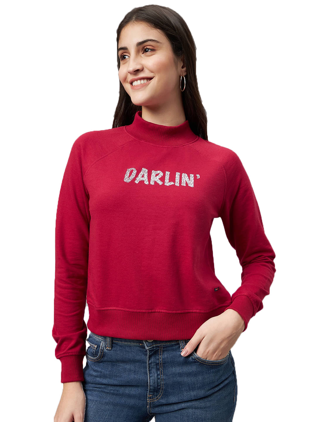     			Club York Women's Fleece Round Neck Sweatshirt ( Red )