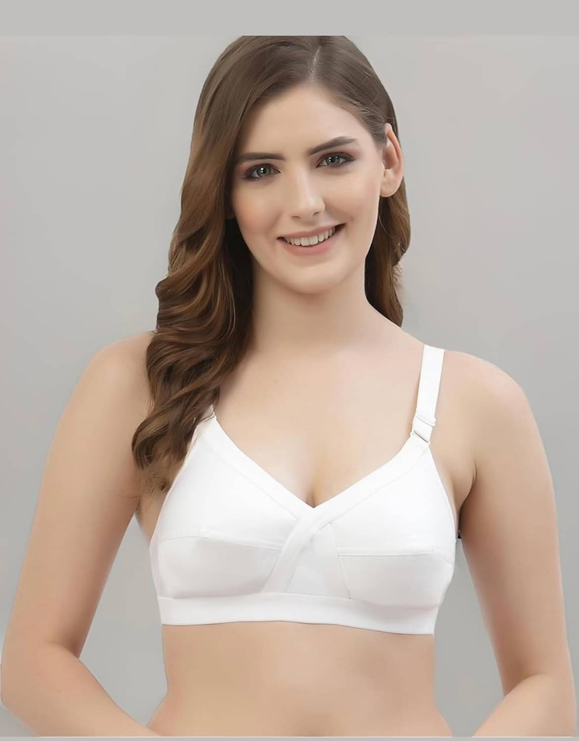     			DIVA ATIRES Pack of 1 Cotton Non Padded Everyday Bra For Women ( White )