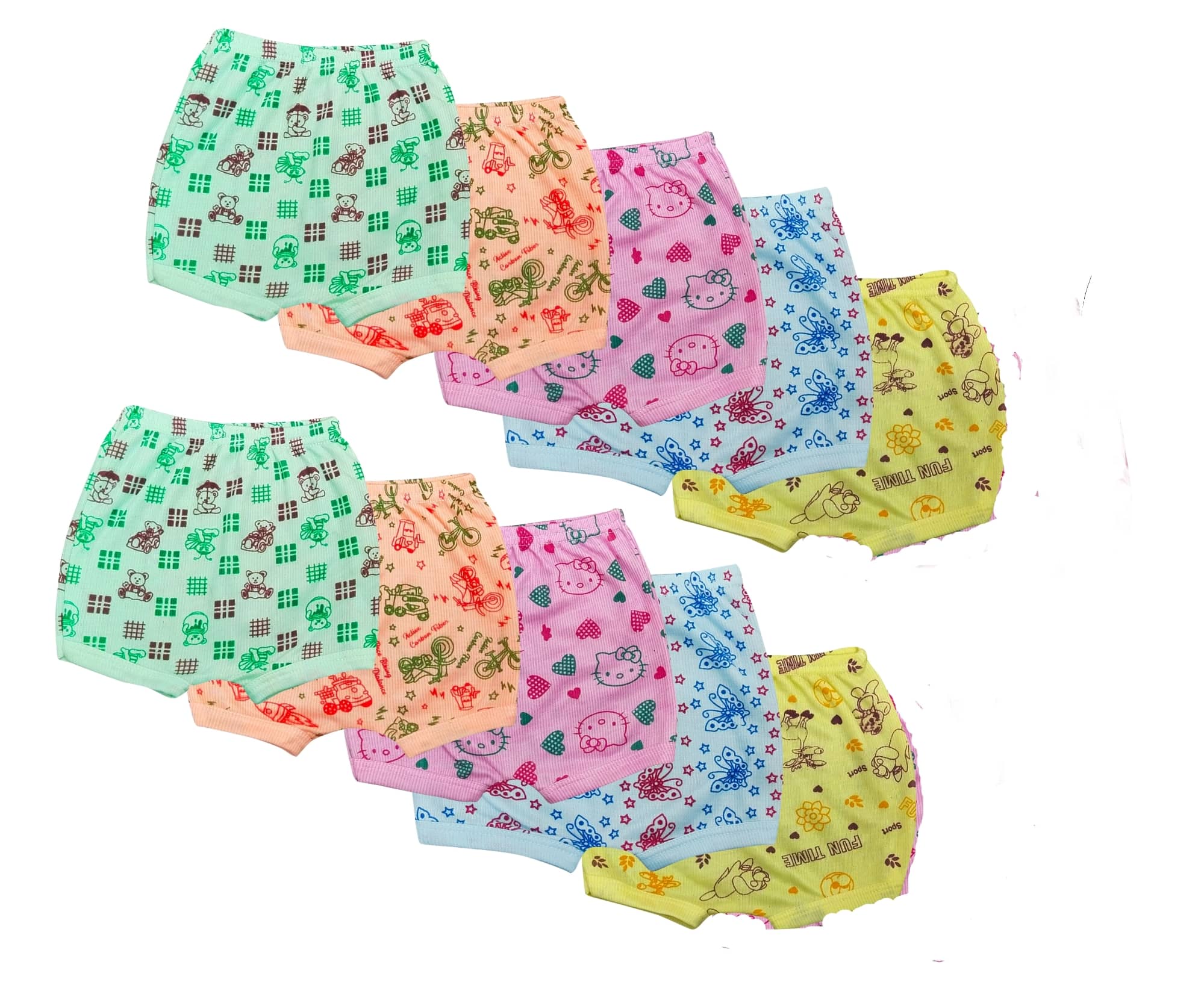 Drako Pack of 10 Unisex for Baby Cotton Blend Short ( Multicolor ) - Shorts | Buy online on ZillyBuy
