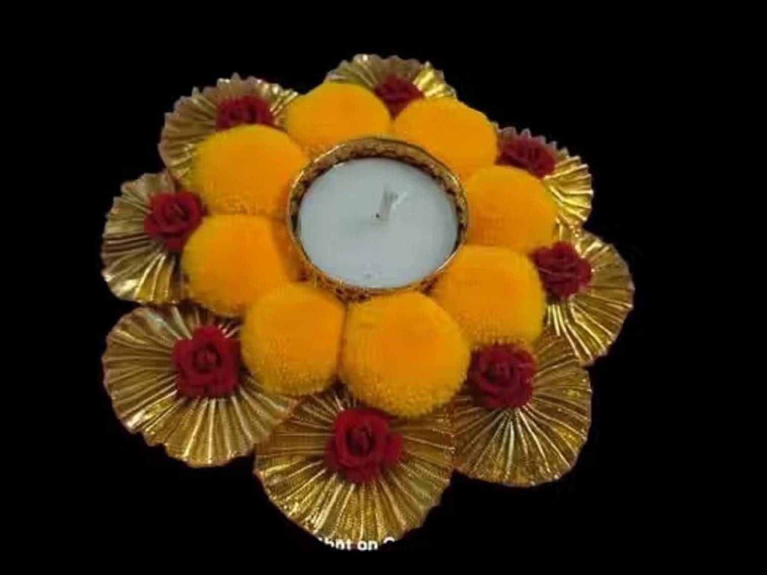     			EPSAA Multicolour Table Top Metal Tea Light Holder - Pack of 2
