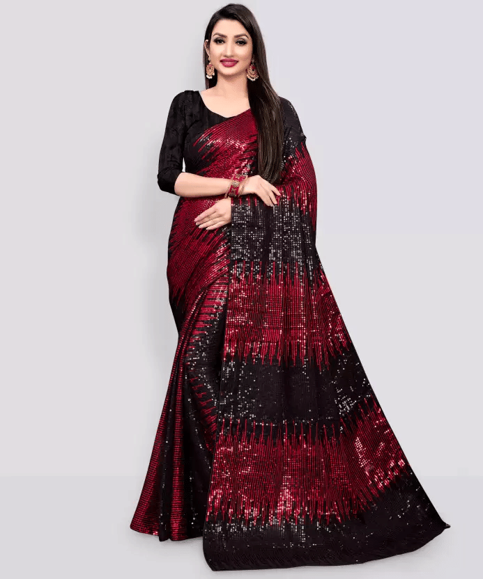 Fabzone Georgette Solid Mangalgiri Saree With Unstitched Blouse Piece ( Red ) Fabzone Georgette Solid Mangalgiri Saree With Unstitched Blouse Piece ( Red )