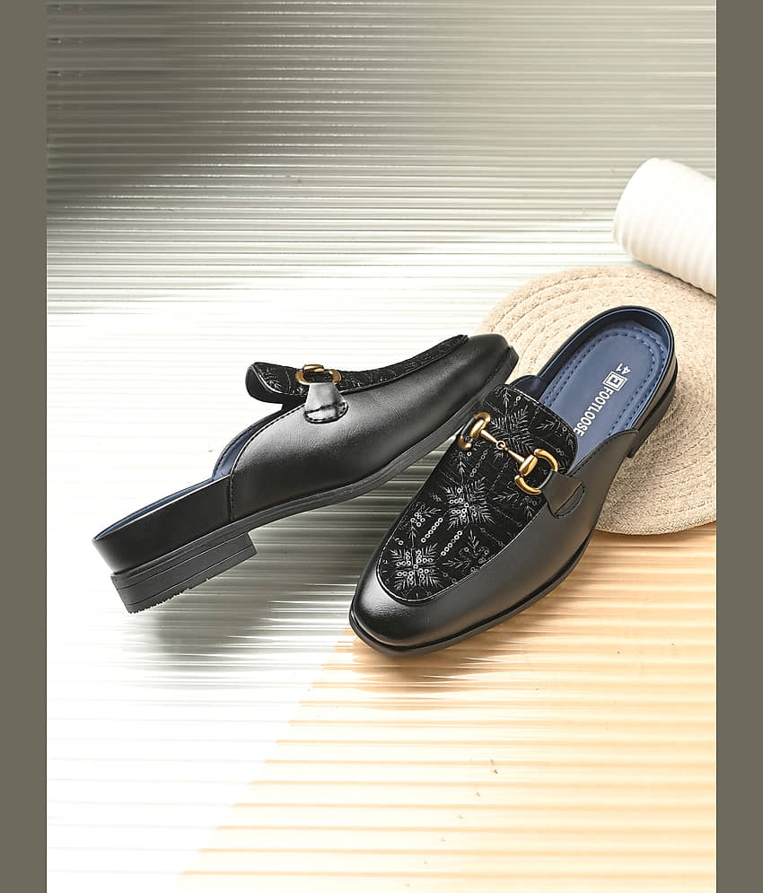 Footloose Black Men's Slip on Shoes - Formal Shoes | Buy online on ZillyBuy