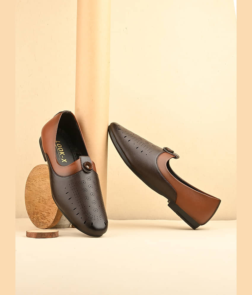Footloose Brown Men's Jutti - Ethnic Shoes | Buy online on ZillyBuy