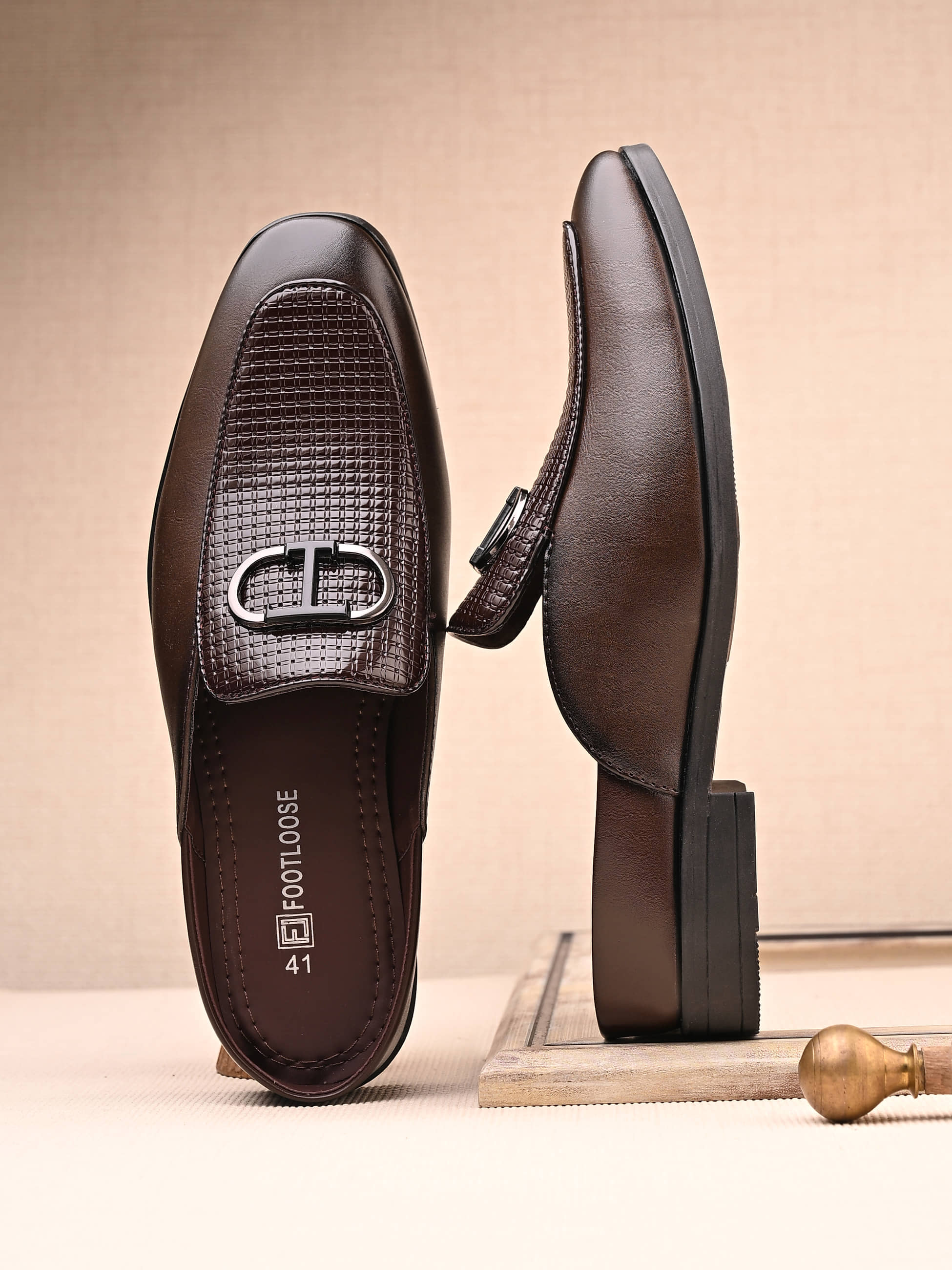 Footloose Brown Men's Slip on Shoes - Formal Shoes | Buy online on ZillyBuy