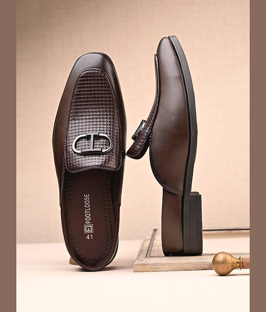 Footloose Brown Men's Slip on Shoes - Formal Shoes | Buy online on ZillyBuy