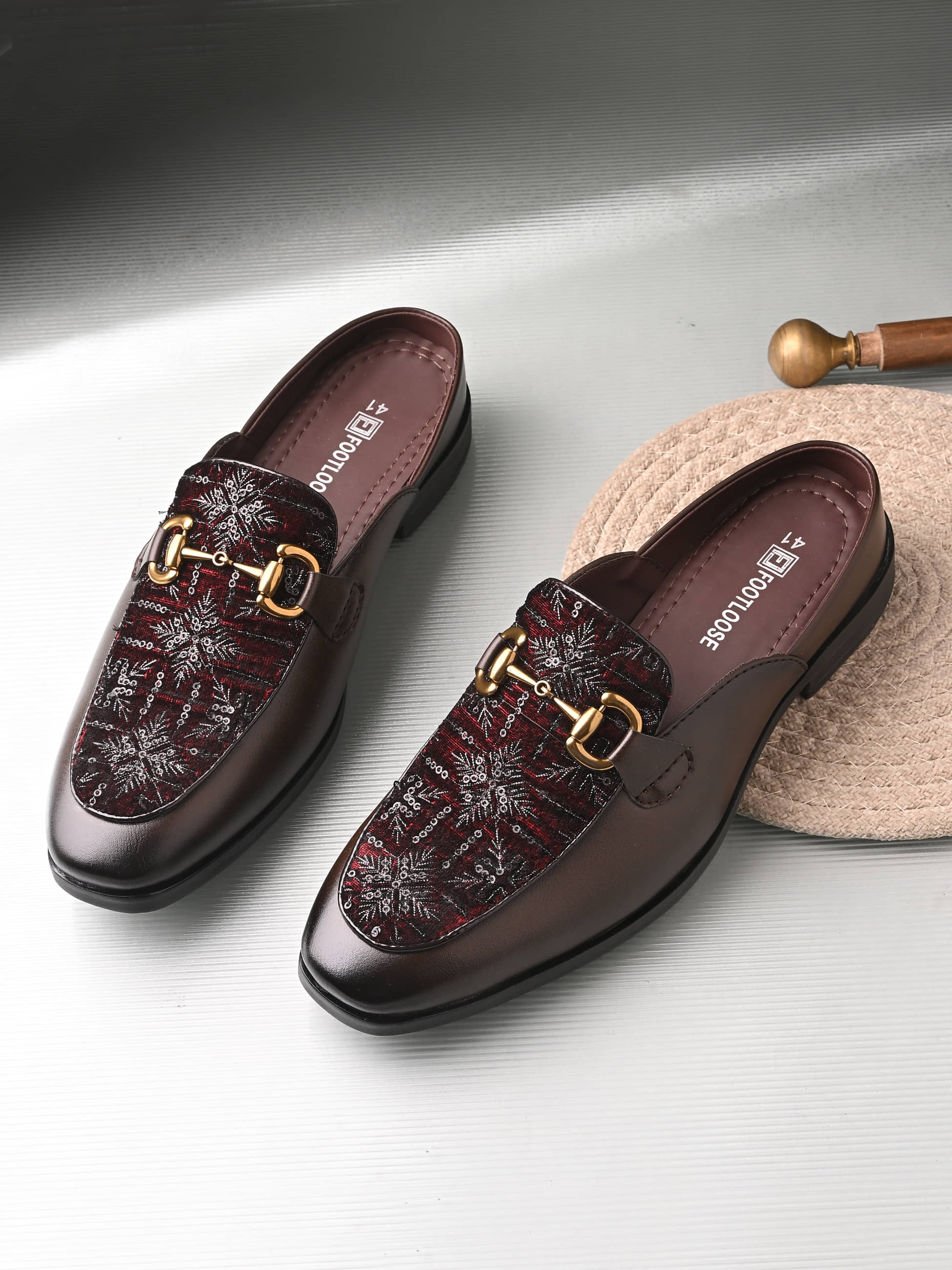 Footloose Brown Men's Slip on Shoes - Formal Shoes | Buy online on ZillyBuy