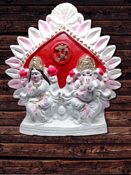     			Foxdean Ceramic Laxmi Ganesh Idol ( 17 cm )
