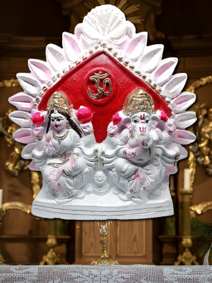     			Foxdean Ceramic Laxmi Ganesh Idol ( 17 cm )
