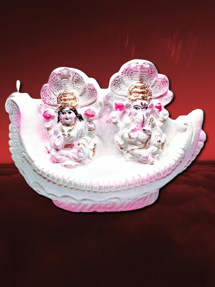     			Foxdean Ceramic Laxmi Ganesh Idol ( 13 cm )