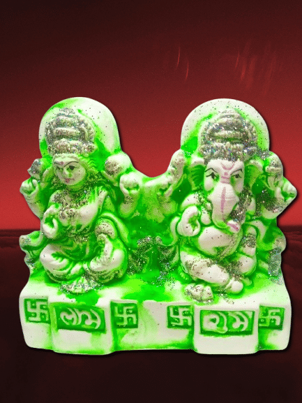 Foxdean Ceramic Laxmi Ganesh Idol ( 11 cm ) Foxdean Ceramic Laxmi Ganesh Idol ( 11 cm )