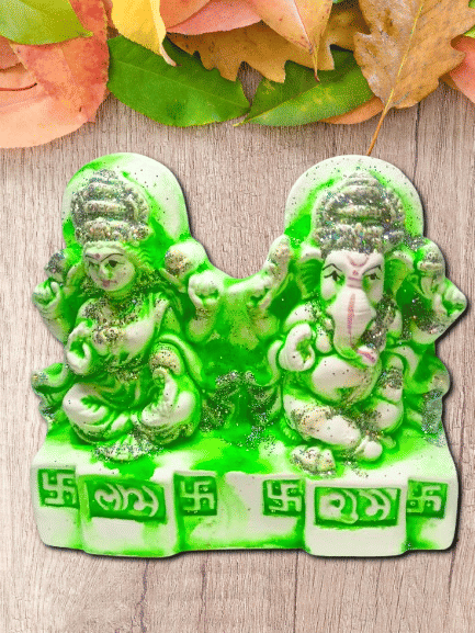     			Foxdean Ceramic Laxmi Ganesh Idol ( 11 cm )