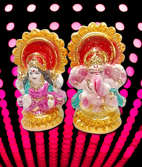 Foxdean Ceramic Laxmi Ganesh Idol ( 9.5 cm ) Foxdean Ceramic Laxmi Ganesh Idol ( 9.5 cm )