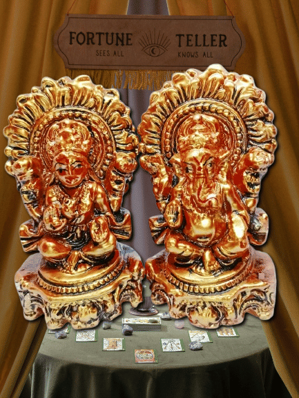 Foxdean Ceramic Laxmi Ganesh Idol ( 14 cm ) Foxdean Ceramic Laxmi Ganesh Idol ( 14 cm )