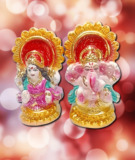    			Foxdean Ceramic Laxmi Ganesh Idol ( 9.5 cm )