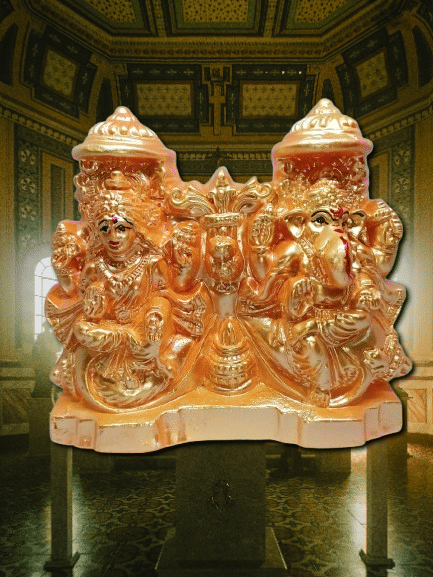 Foxdean Ceramic Laxmi Ganesh Idol ( 11 cm ) Foxdean Ceramic Laxmi Ganesh Idol ( 11 cm )