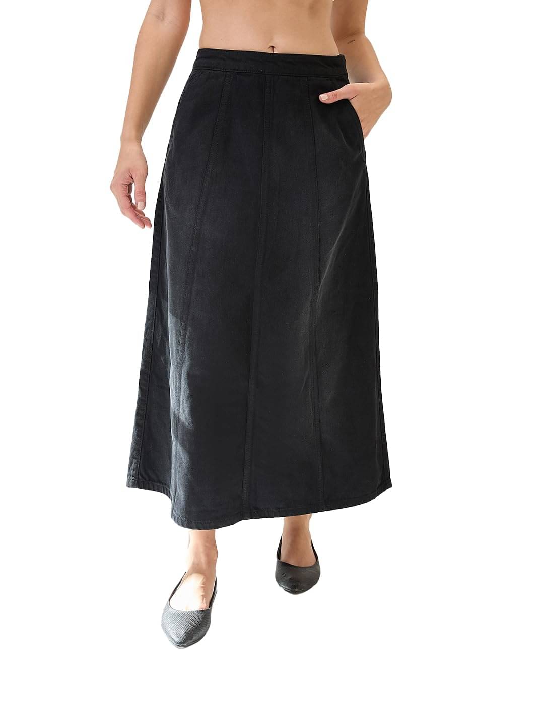     			Globus Black Cotton Women's A-Line Skirt ( Pack of 1 )