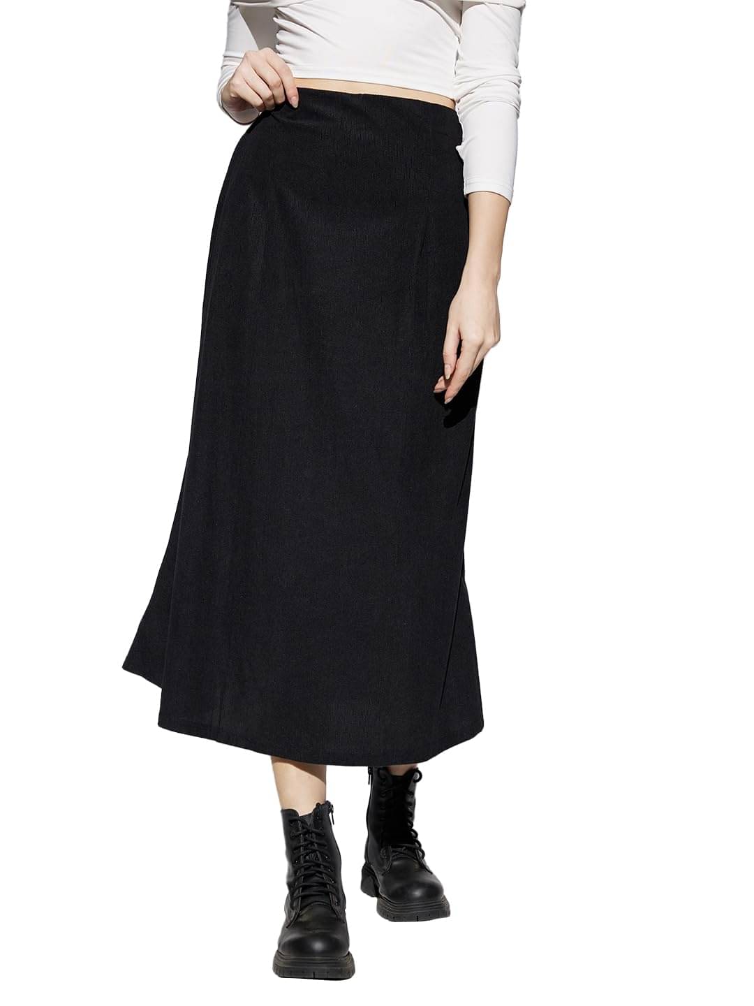     			Globus Black Polyester Women's A-Line Skirt ( Pack of 1 )