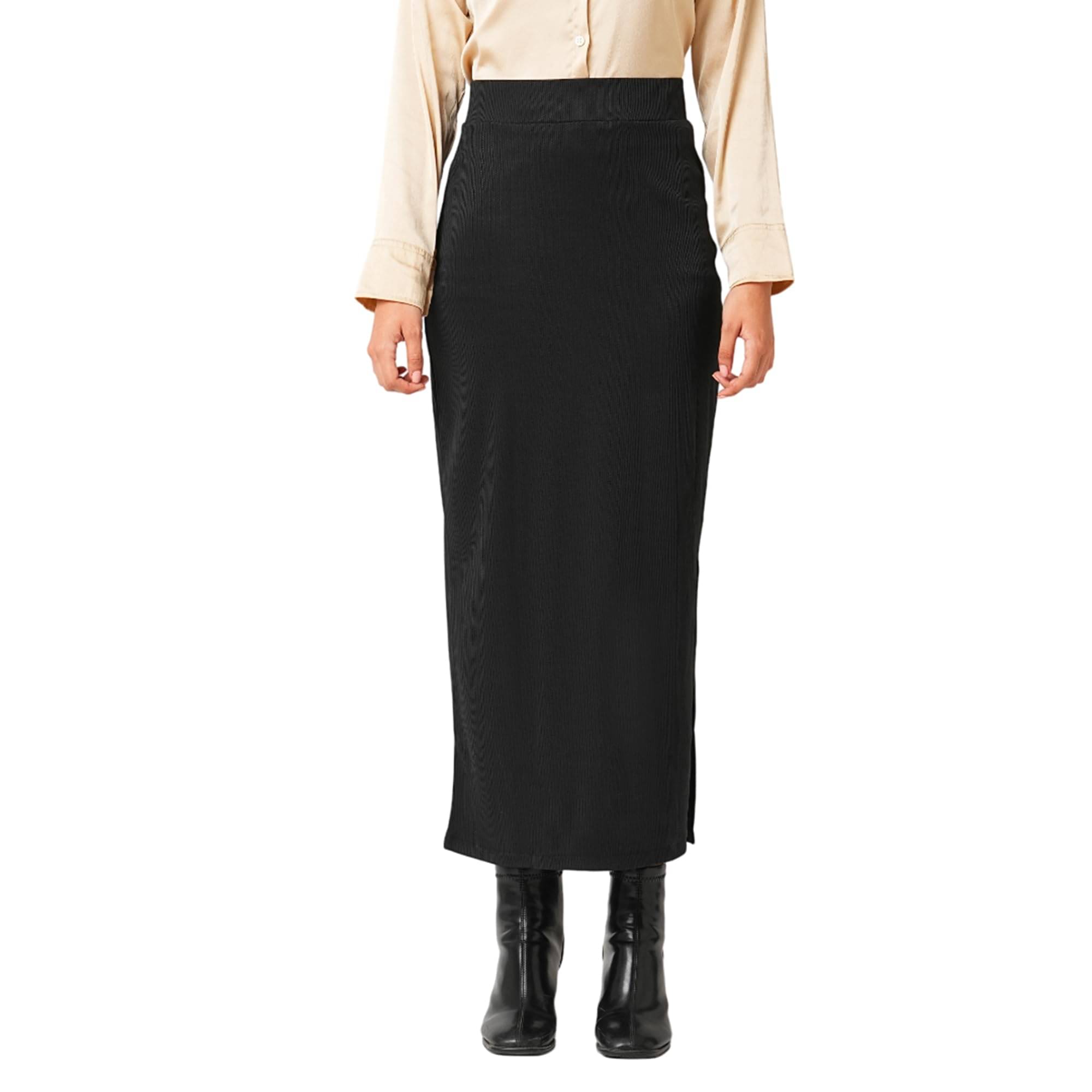 Globus Black Polyester Women's Pencil Skirt ( Pack of 1 )     			Globus Black Polyester Women's Pencil Skirt ( Pack of 1 )