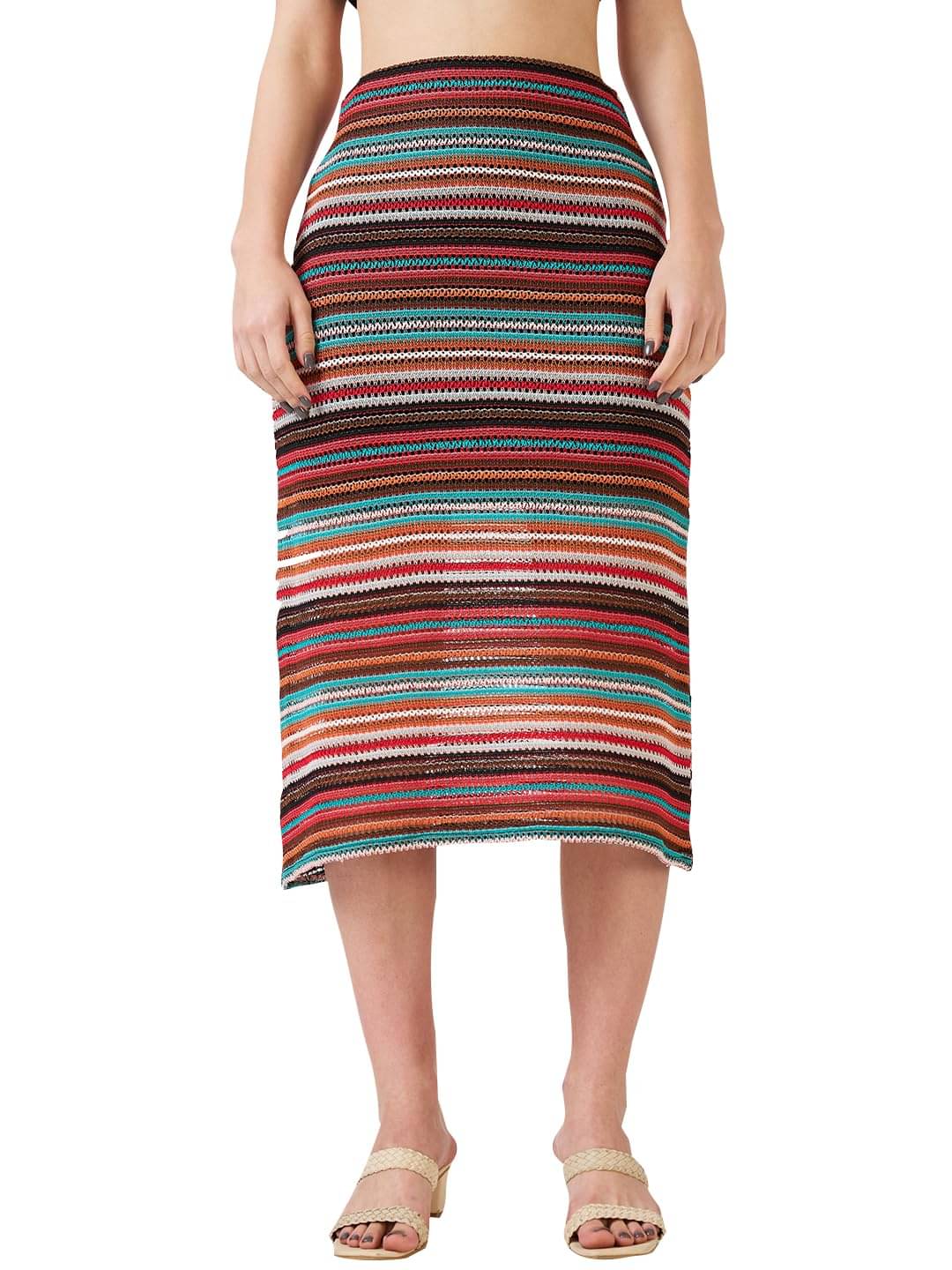     			Globus Multicolor Cotton Blend Women's A-Line Skirt ( Pack of 1 )