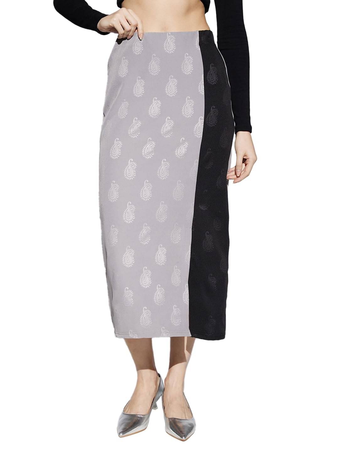 Globus Multicolor Polyester Women's Pencil Skirt ( Pack of 1 ) Globus Multicolor Polyester Women's Pencil Skirt ( Pack of 1 )