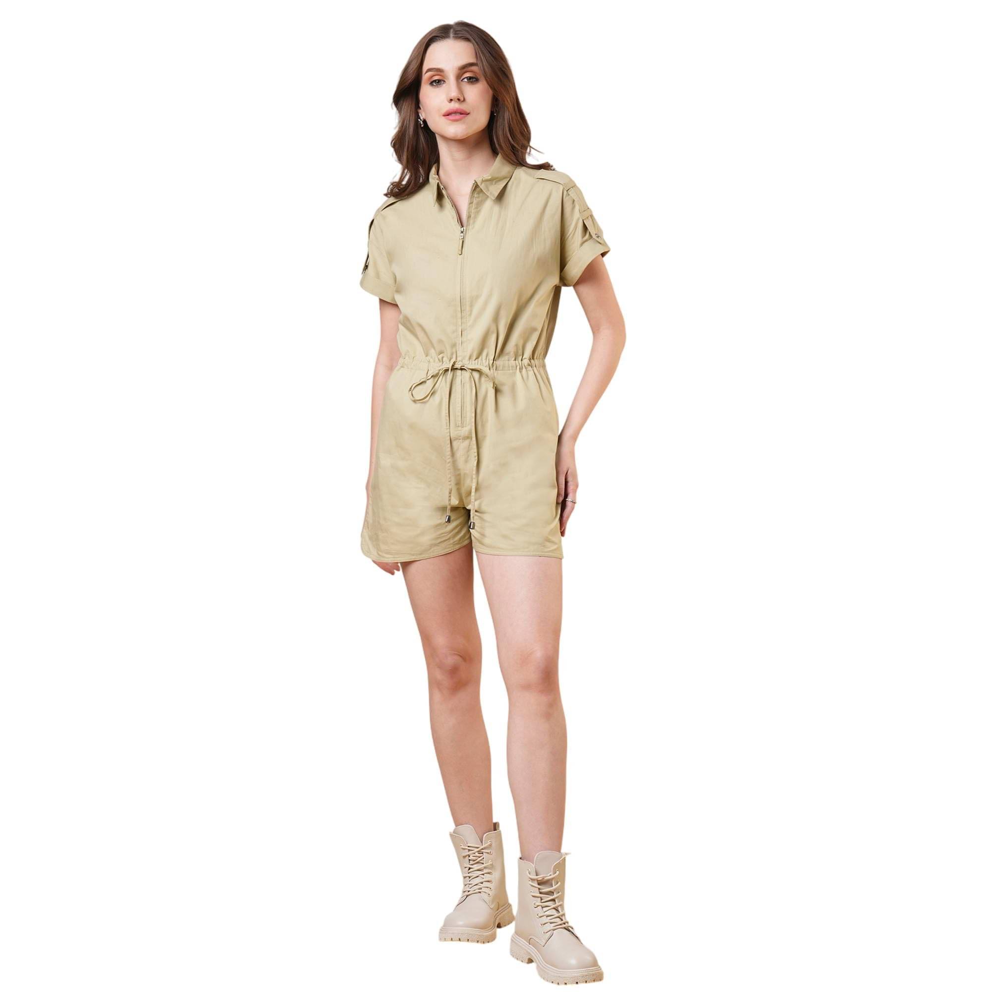     			Globus Women Cotton Jumpsuit ( Beige )