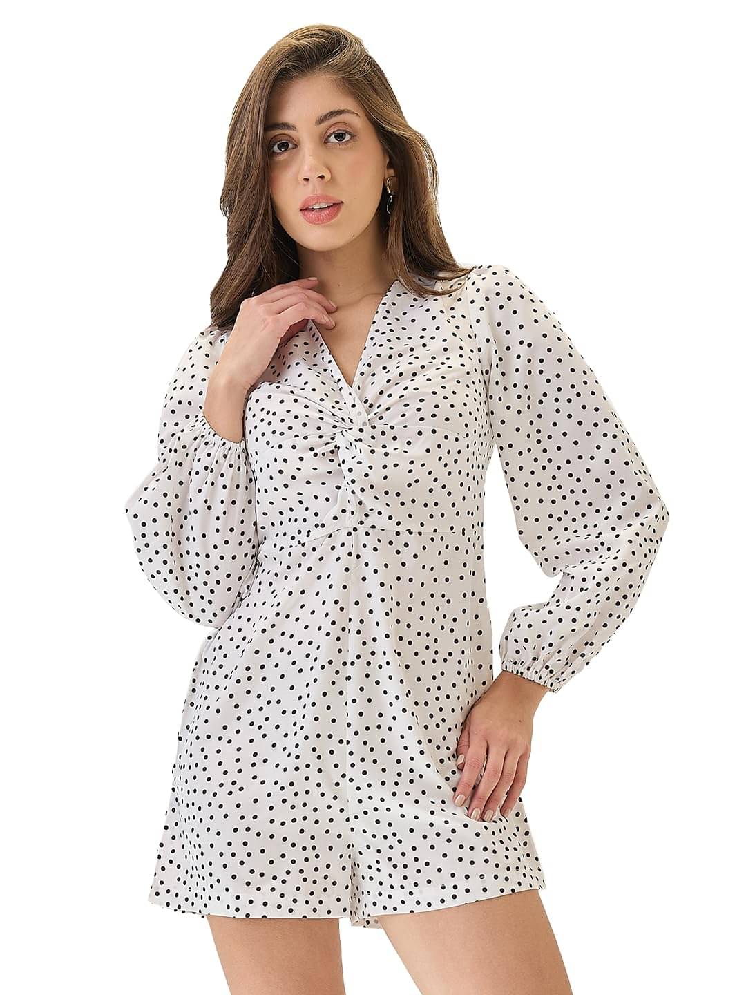     			Globus Women Crepe Jumpsuit ( White )