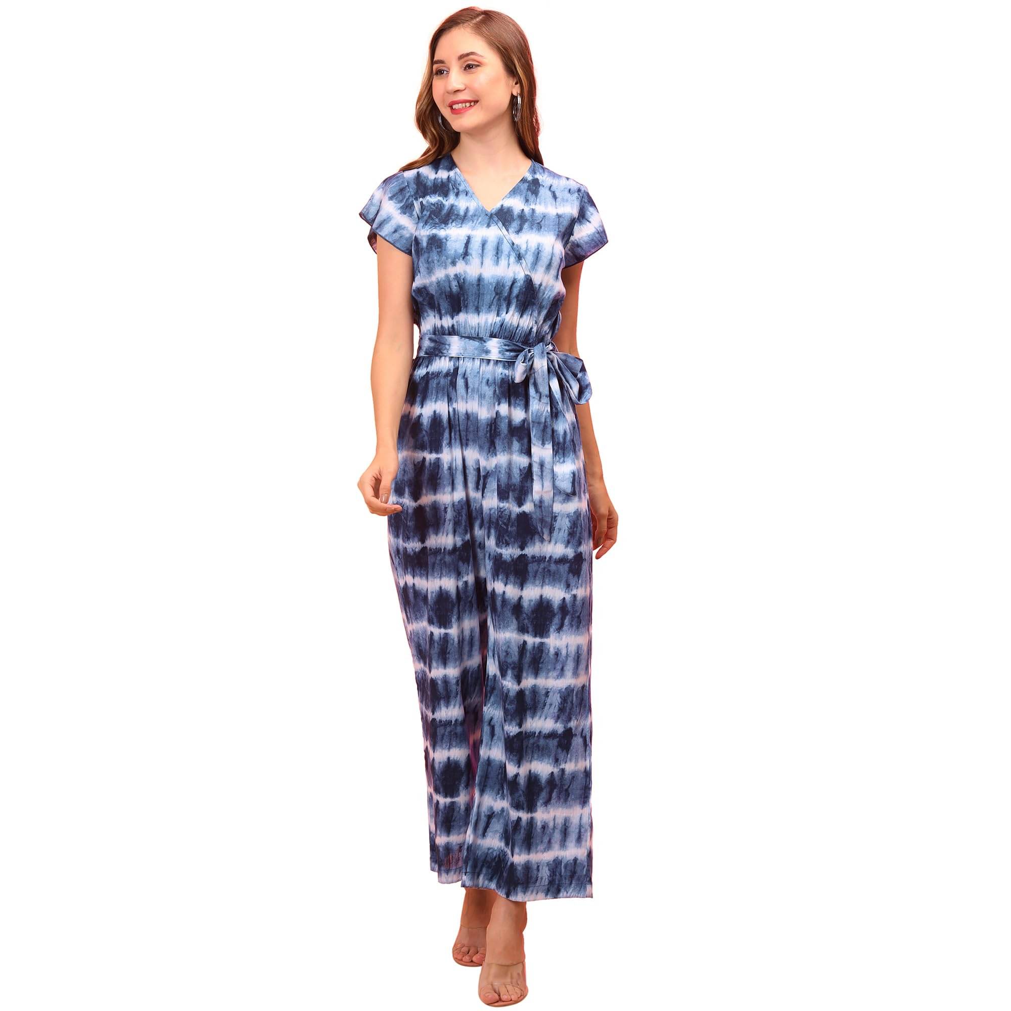     			Globus Women Polyester Jumpsuit ( Blue )