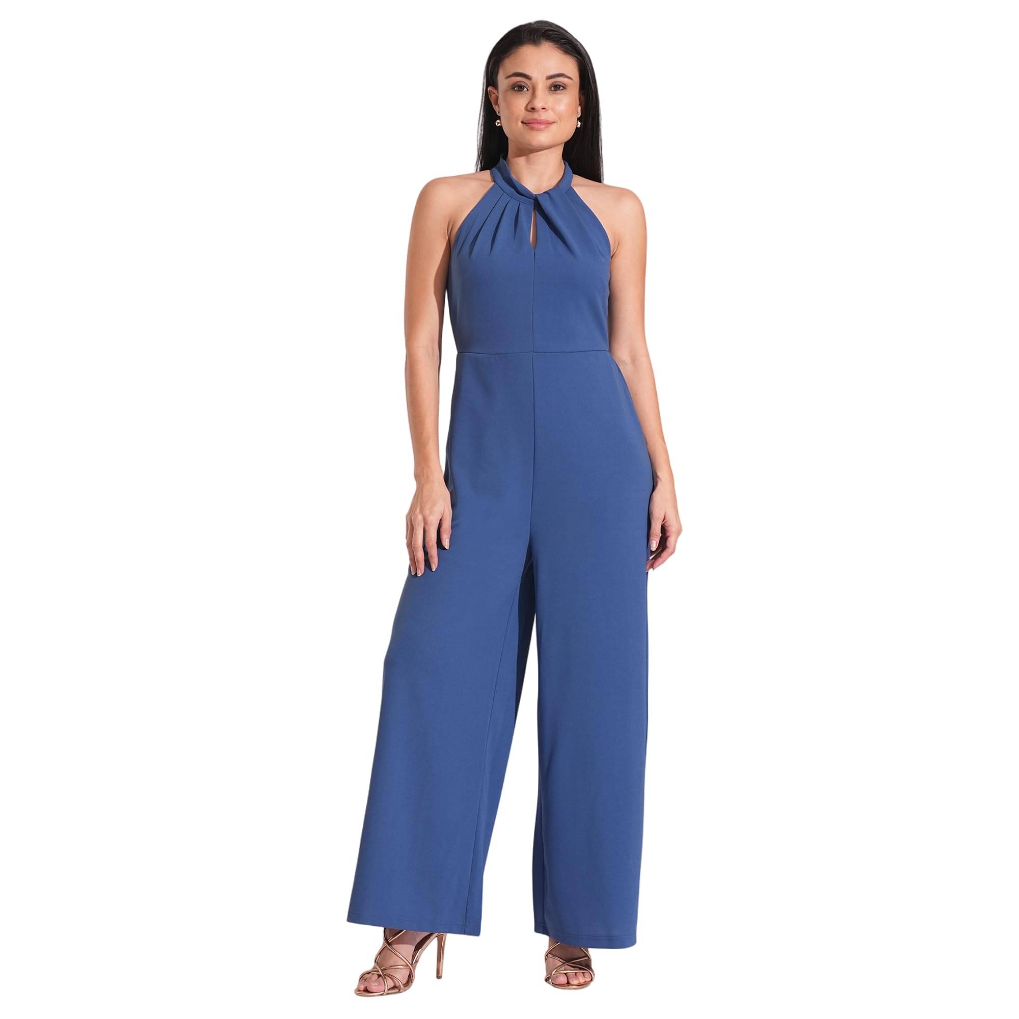     			Globus Women Polyester Jumpsuit ( Blue )