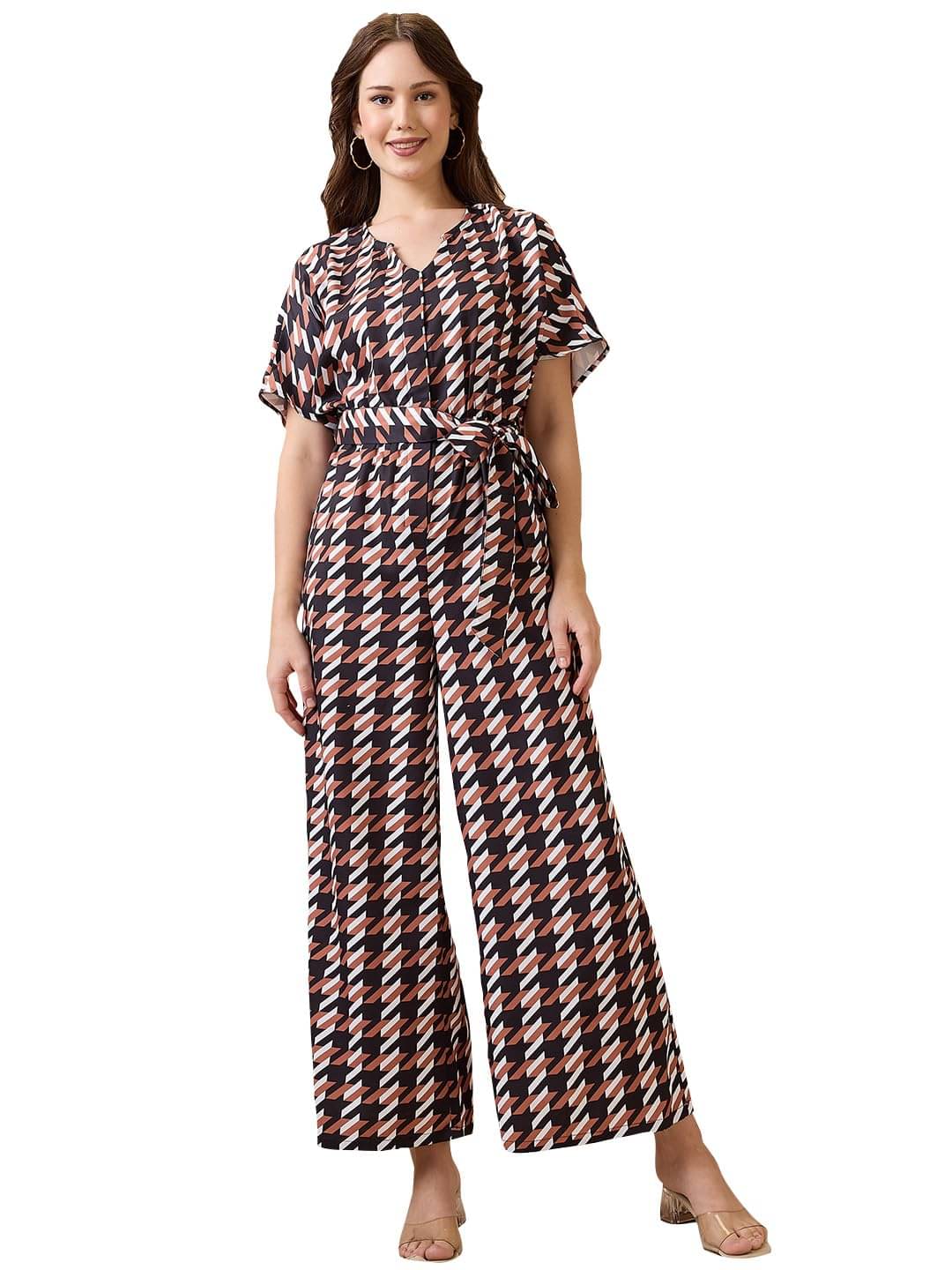     			Globus Women Polyester Jumpsuit ( Brown )