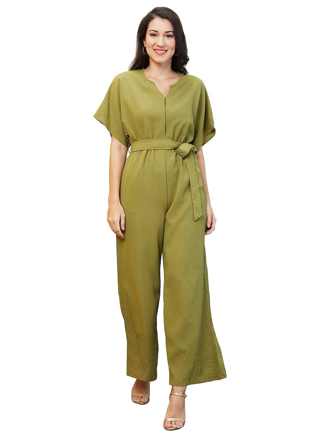     			Globus Women Polyester Jumpsuit ( Green )
