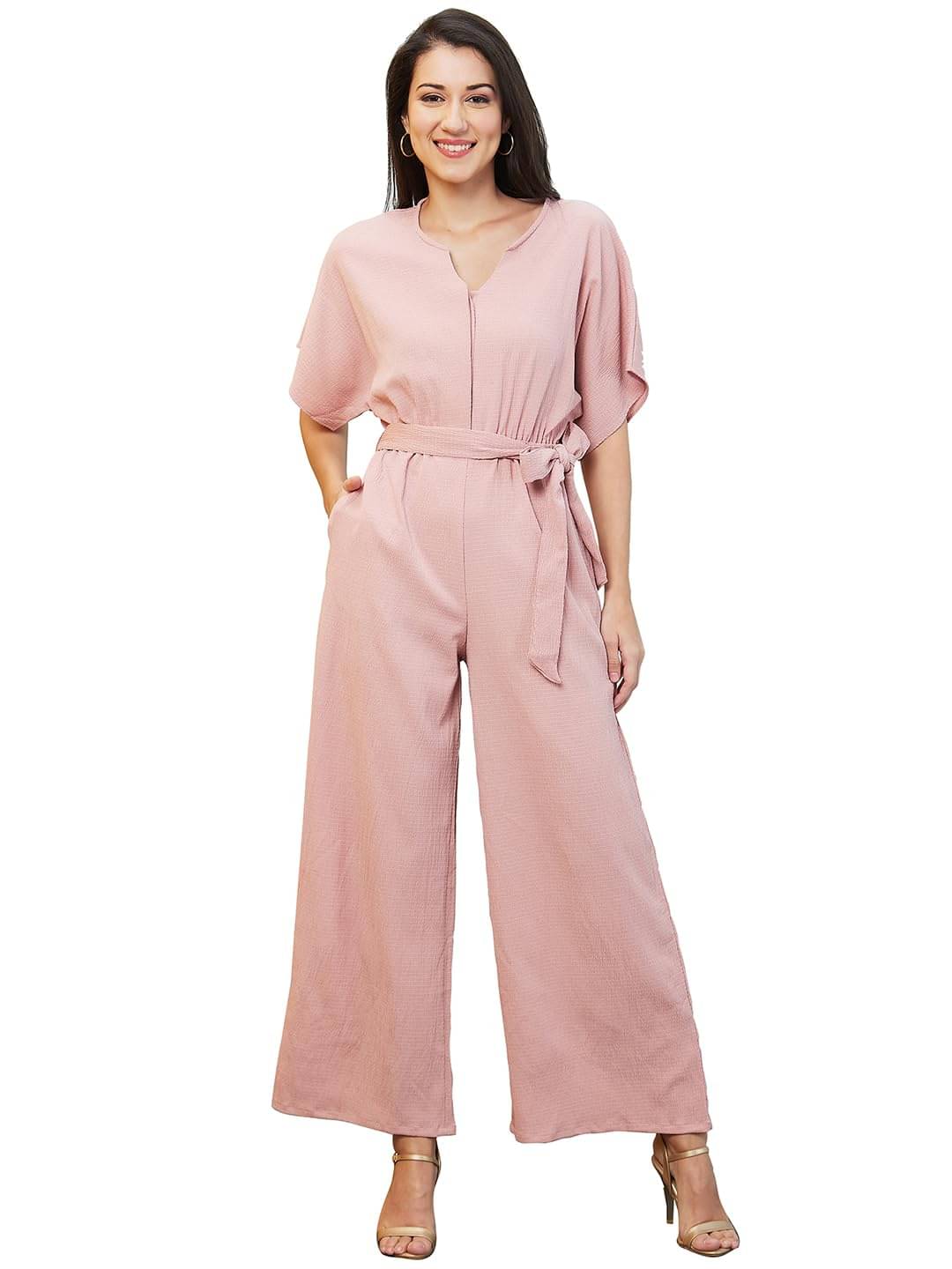     			Globus Women Polyester Jumpsuit ( Pink )