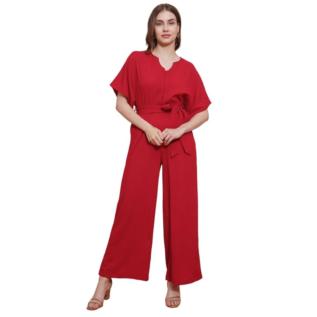     			Globus Women Polyester Jumpsuit ( Red )