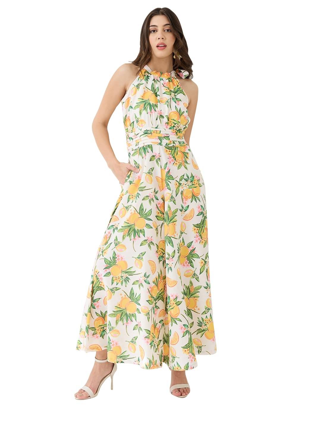     			Globus Women Polyester Jumpsuit ( Yellow )
