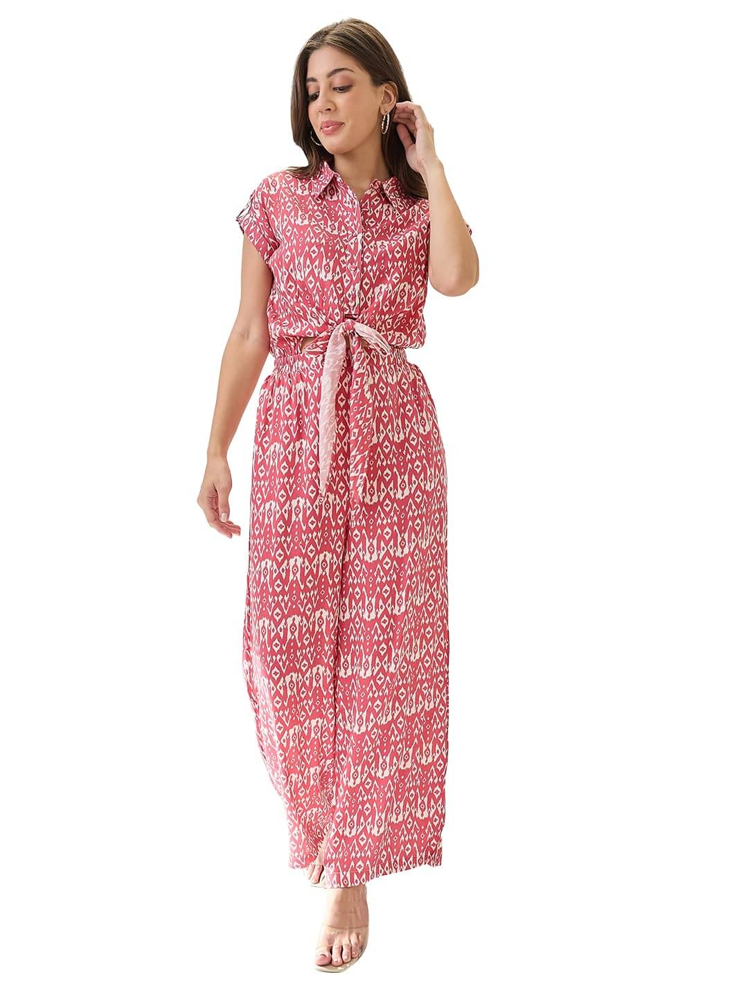     			Globus Women Rayon Jumpsuit ( Pink )