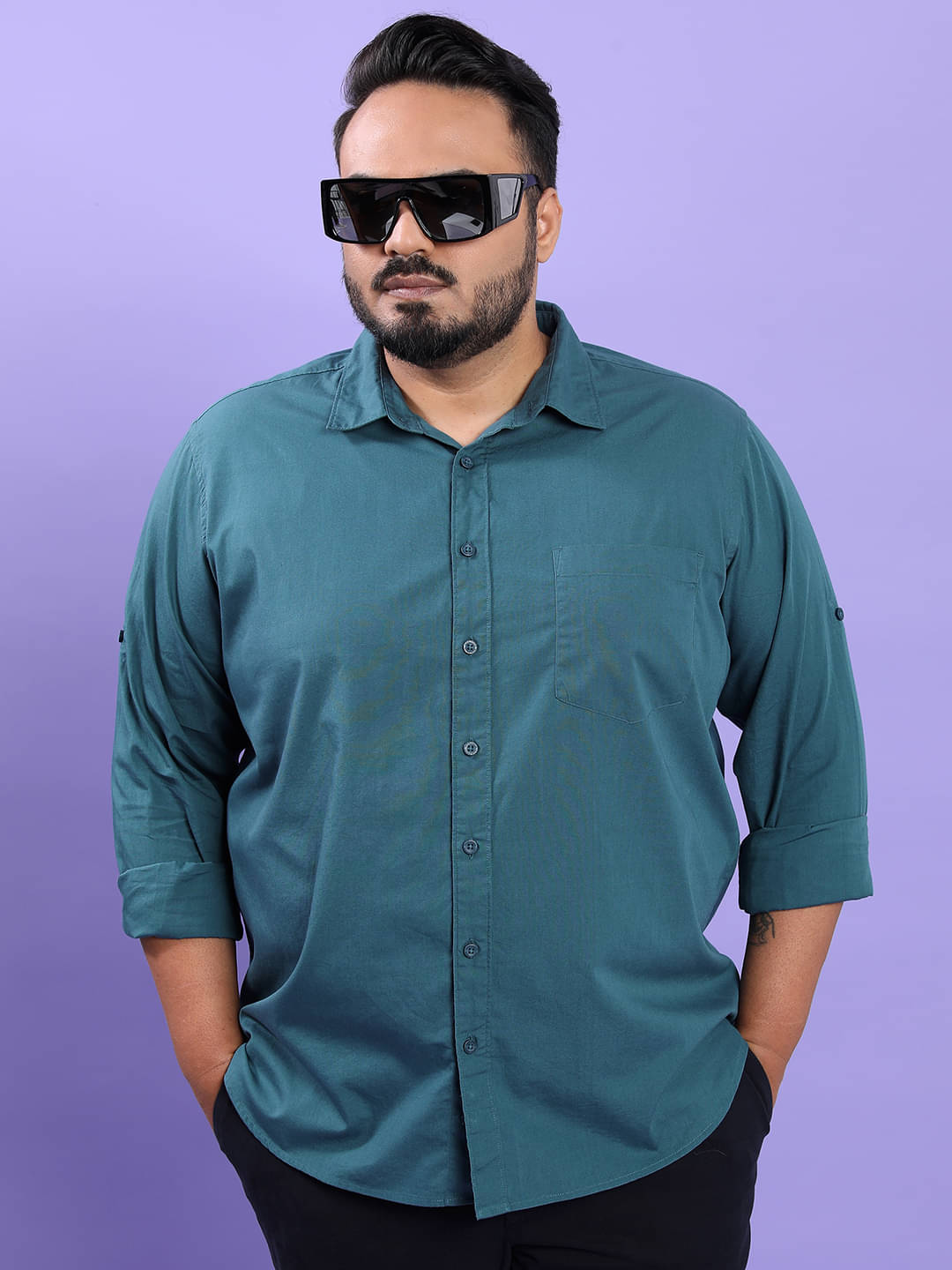 Highlander 100% Cotton Regular Fit Solids Full Sleeves Men's Casual Shirt - Blue ( Pack of 1 ) Highlander 100% Cotton Regular Fit Solids Full Sleeves Men's Casual Shirt - Blue ( Pack of 1 )
