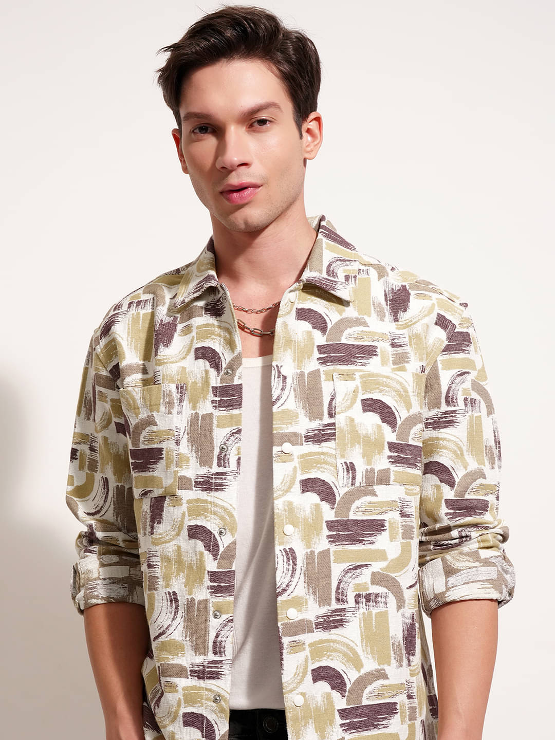 Highlander Poly Cotton Relaxed Fit Printed Full Sleeves Men's Casual Shirt - Multicolor ( Pack of 1 )     			Highlander Poly Cotton Relaxed Fit Printed Full Sleeves Men's Casual Shirt - Multicolor ( Pack of 1 )