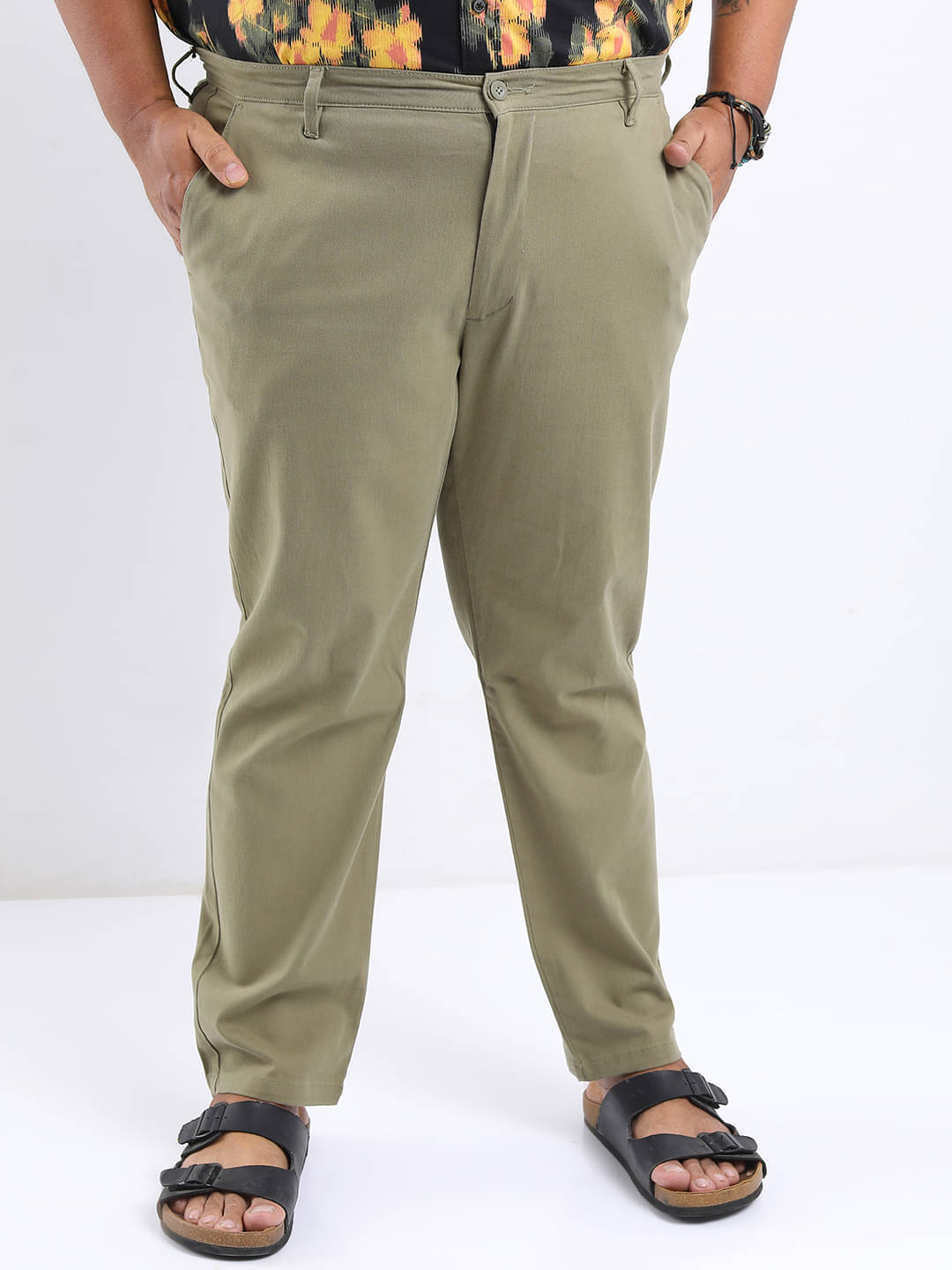     			Highlander Slim Men's Chinos - Grey ( Pack of 1 )