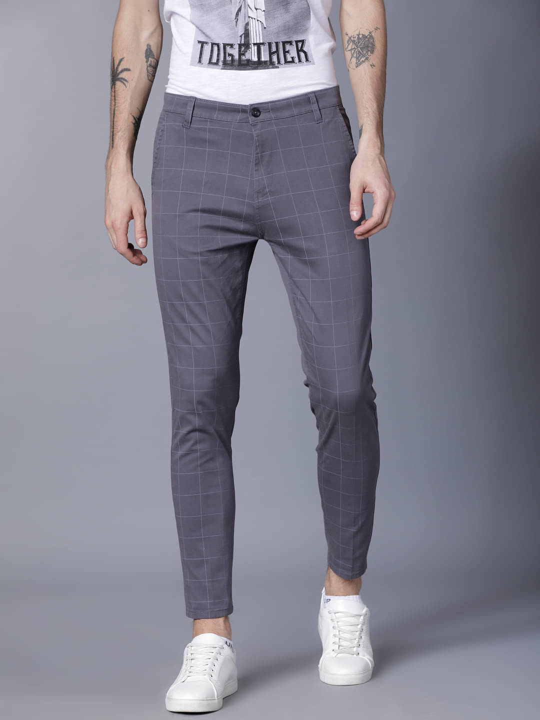     			Highlander Slim Men's Chinos - Grey ( Pack of 1 )
