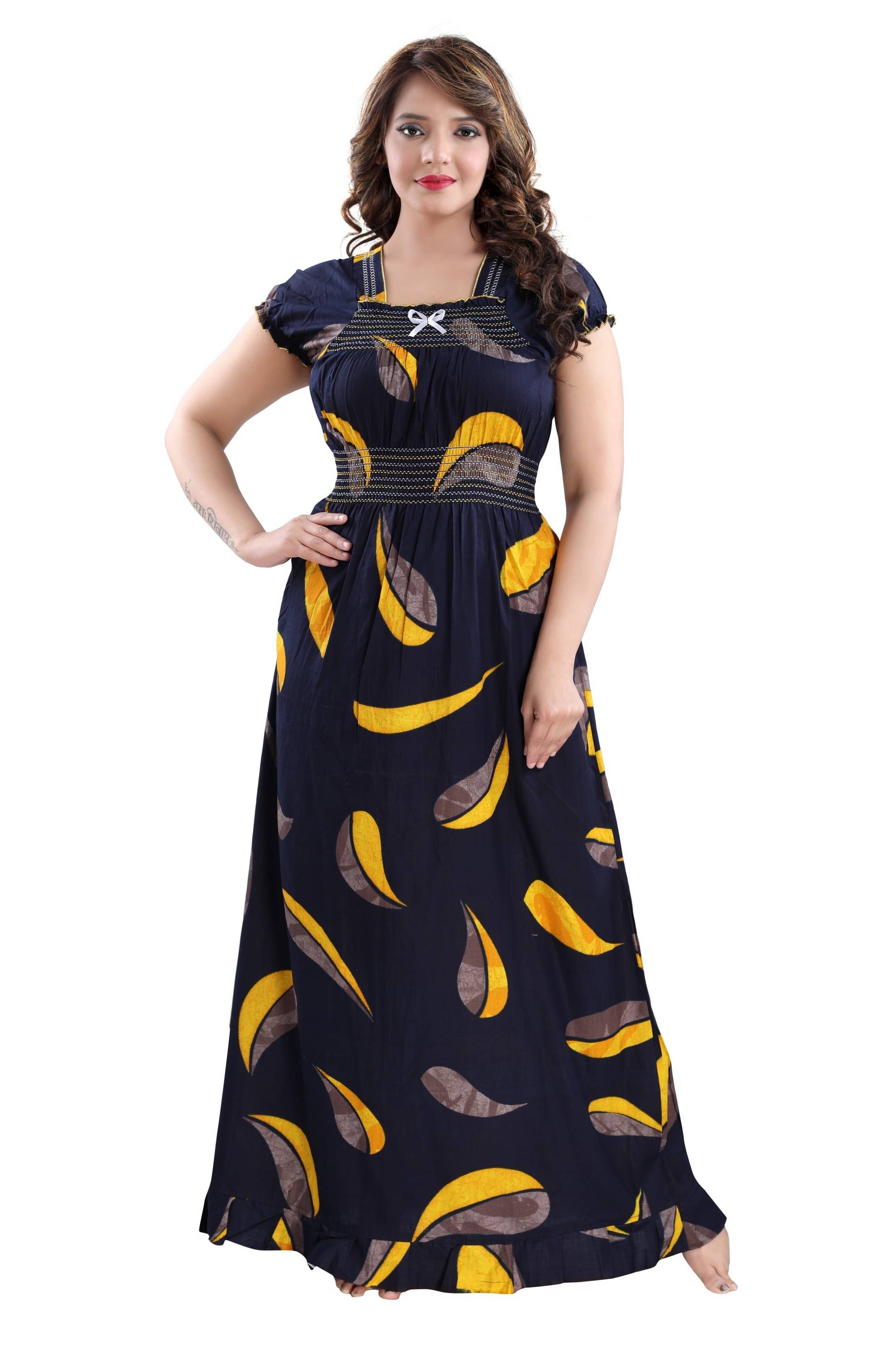     			INNER BEATS Cotton Printed Women Regular Nighty ( Multicolor )