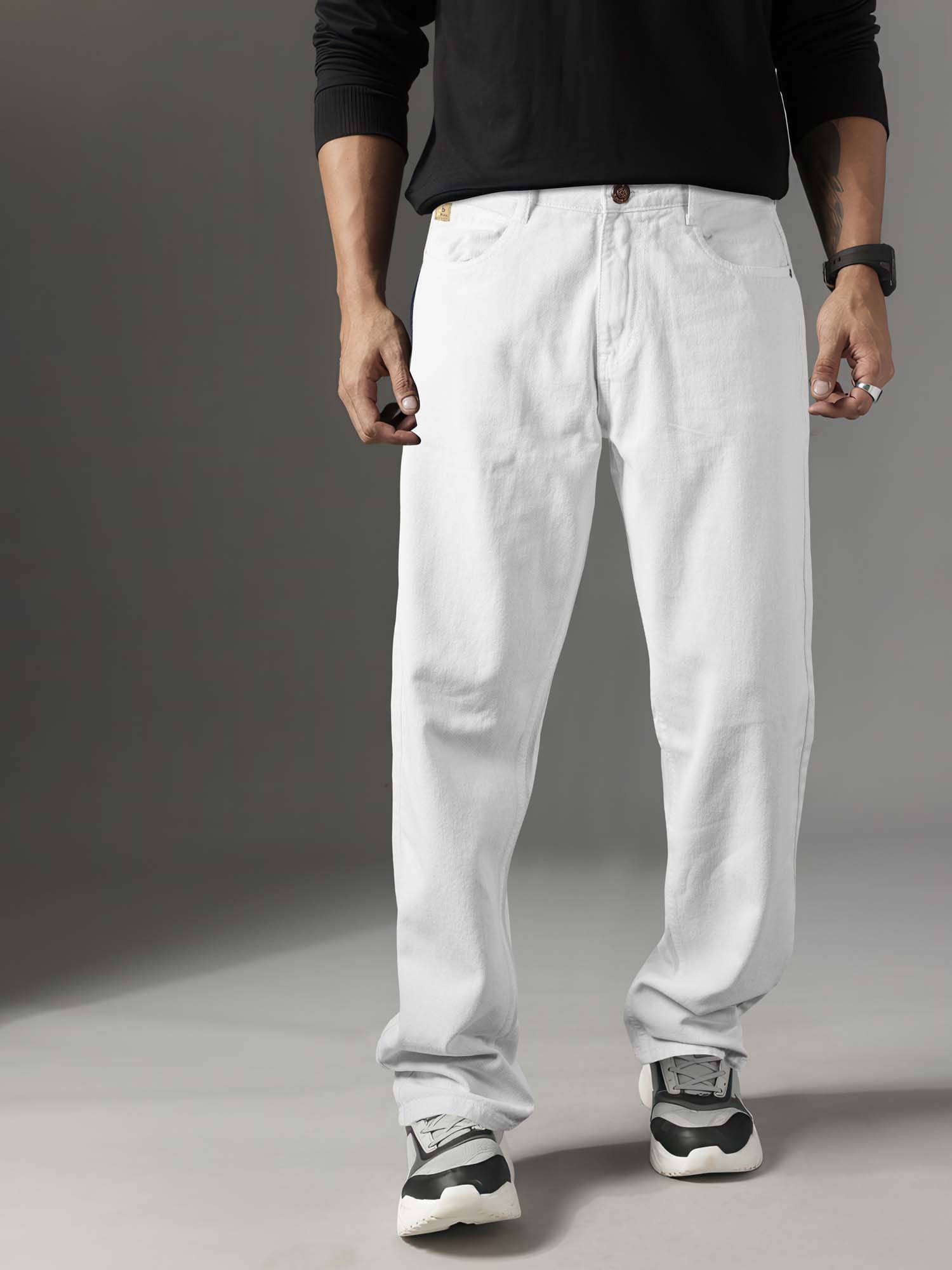 JB JUST BLACK Clean Look Men's Jeans - White ( Pack of 1 )     			JB JUST BLACK Clean Look Men's Jeans - White ( Pack of 1 )