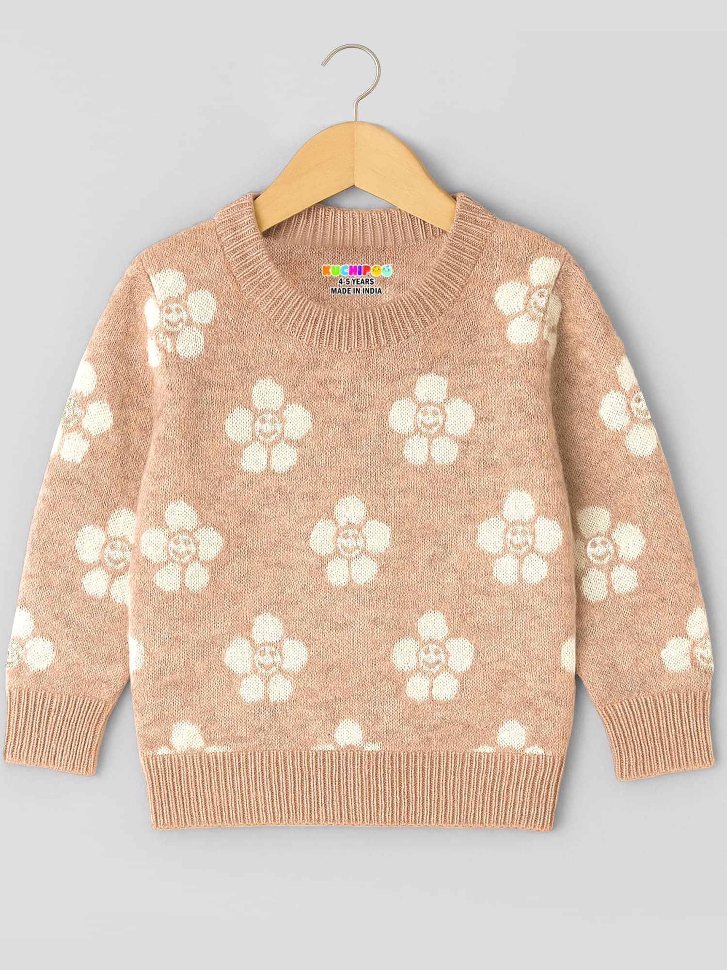 Kuchipoo Girls Polyester Sweaters ( Pack of 1 , Multicolor 4 ) Kuchipoo Girls Polyester Sweaters ( Pack of 1 , Multicolor 4 )